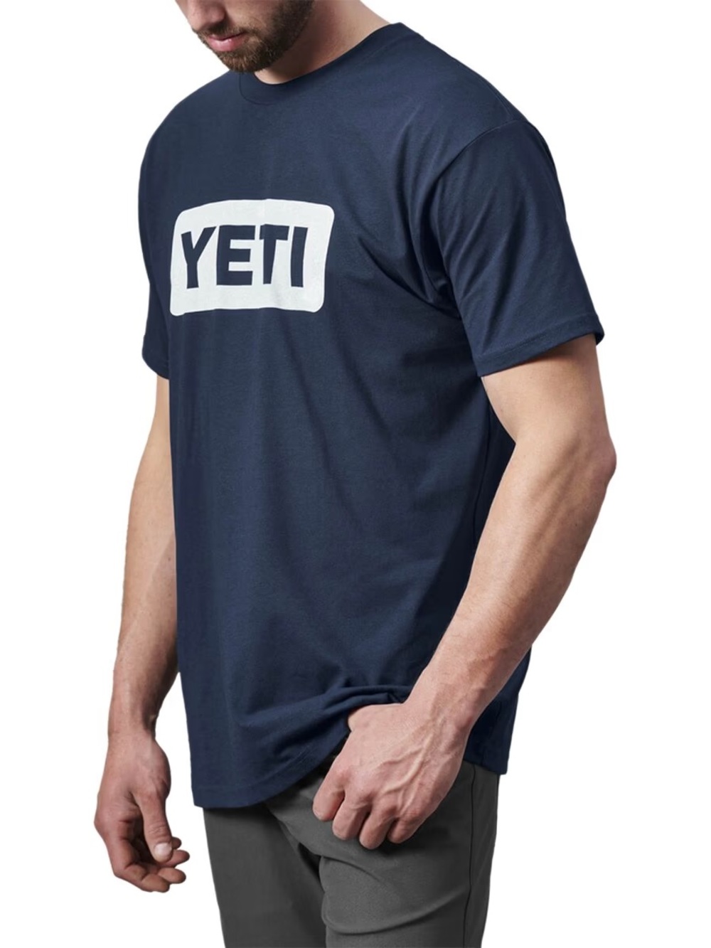Yeti Navy Short-Sleeve Tee with White Logo